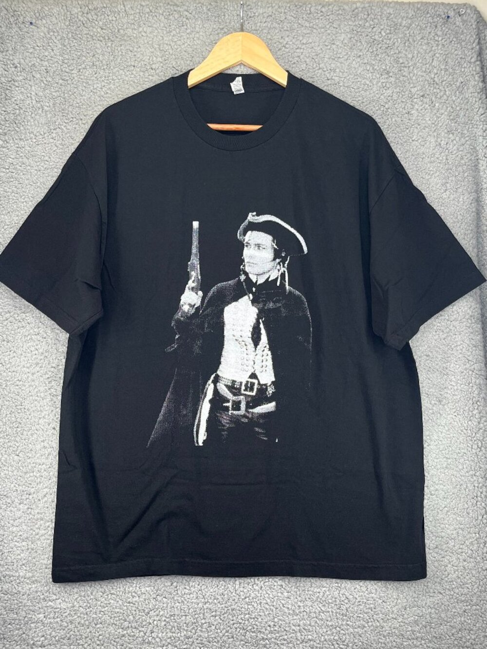 Adam Ant XL Black Graphic T Shirt New Wave 80s Music Tee Prince Charming Unisex